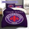 Custom Name,ACF Fiorentina Pattern Bedding Home Decoration Birthday Gift ( 1 Duvet Cover + 2 Pillowcase, Without Core),fan Merchandise.