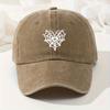 Spider Web Embroidered Knitted Hat, Outdoor Versatile Hip-hop Hat, Retro Washed Casual Hat, Adjustable and Versatile