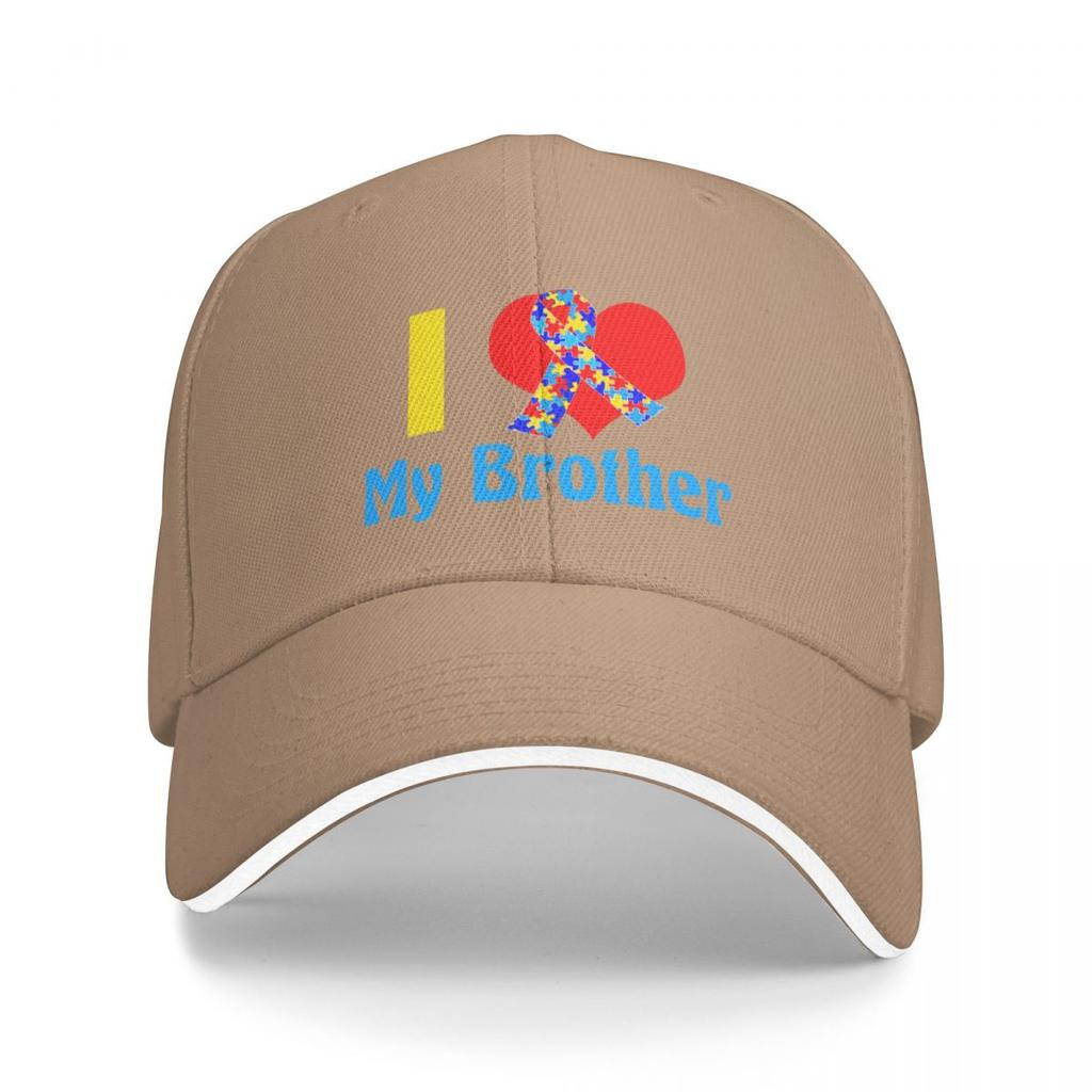 I Love My Brother Autism Awareness Cap Baseball Cap Bobble Hat Women's Winter Hats 2022 Unisex's