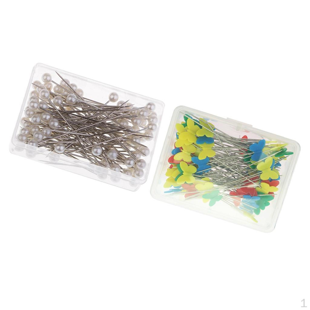 200Pcs Sewing Pins Flat Head Dressmaking Quilting Tools Craft Patchwork