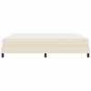 Bed Frame with Mattress Cream 180 x 200 cm Fabric