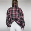 Autumn Fashion Wear Minimalist Loose Lapel Shirt Russian Classic Plaid Long-sleeved Shirt Women's Clothing