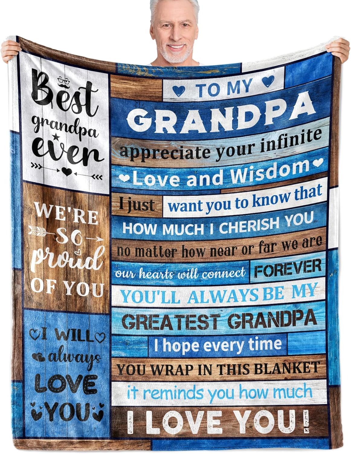 Personalized Dad Birthday Gift Soft Throw Blanket x Inch for Home Sofa Bedding Best Gifts for Father from Daughter Son 40x50in