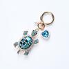 Keychain Sparkling Rhinestones Turtle Shape Bag Ornament with Faux Pearls Decor Bags Keys Decoration