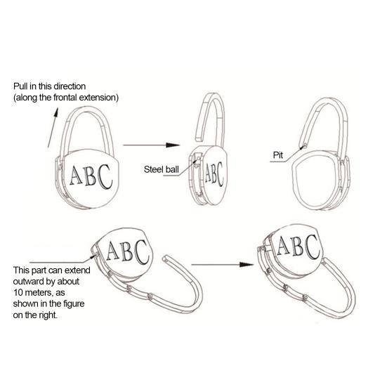 Elephant Handbag Hook Foldable Alloy Bag Hanger with Non-Slip Base Portable Table Bag Wallet