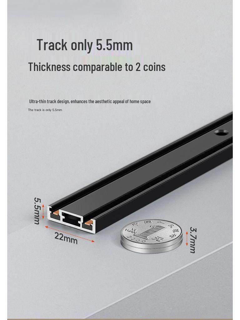 Ultra-Thin Surface-Mounted Magnetic Track Light Set for Living & Dining Rooms