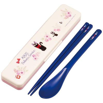 Skater Chopsticks and Spoon Bento Combo Made In Delivery French Set, Box, Adult, Antibacterial, Set, 18cm, Non-Clinking, Japan, Ghibli, Kiki's