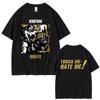 Camiseta Gráfica de Tour de Rock Kmfdm 97 Verano Hombres Mujeres Vintage Gótico Punk Streetwear Masculino Casual Camisetas de Algodón Puro