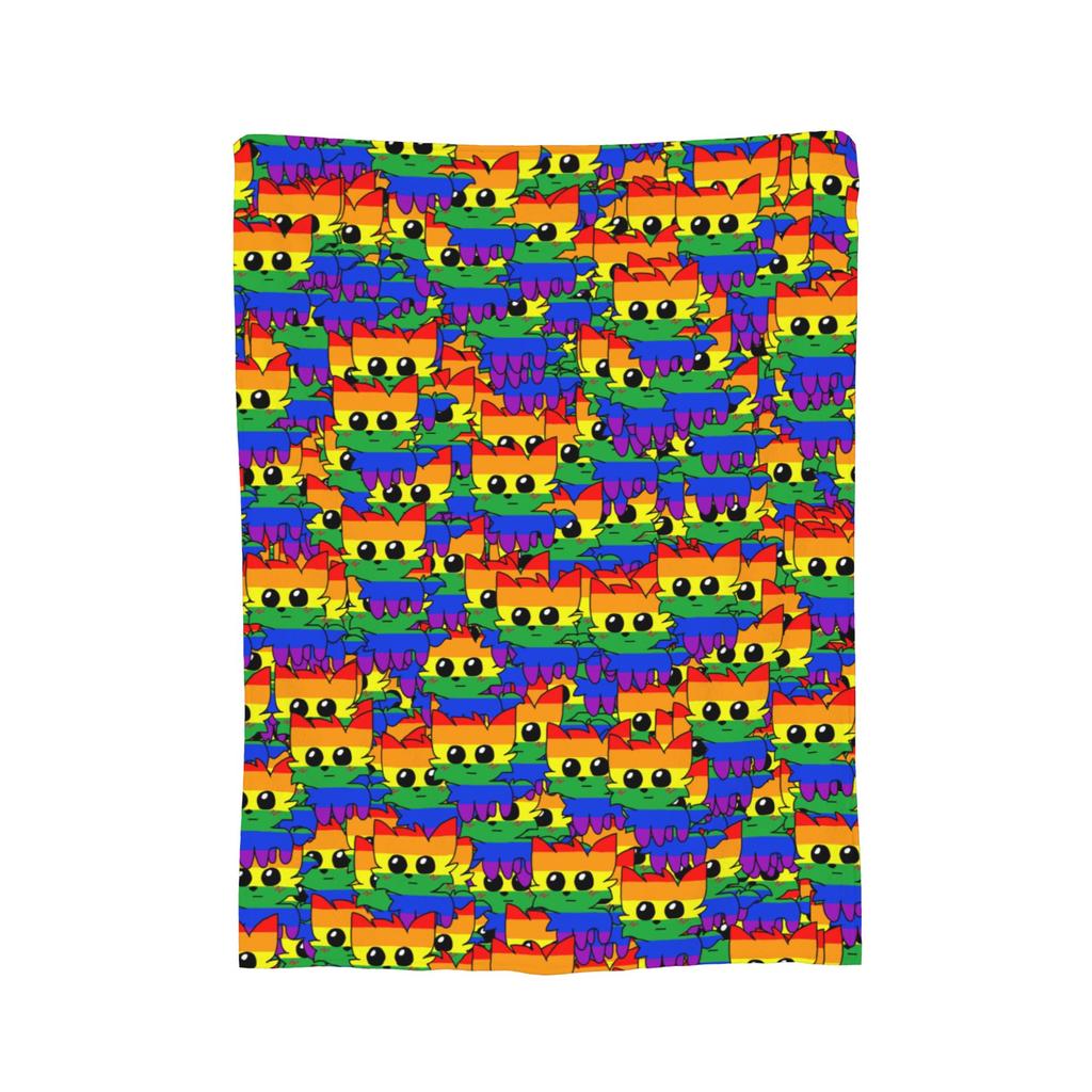 Boykisser Silly Cat Cartoon Blanket Fleece Spring Autumn Multi-function Ultra-Soft Throw Blanket for Bed Travel Rug Piece