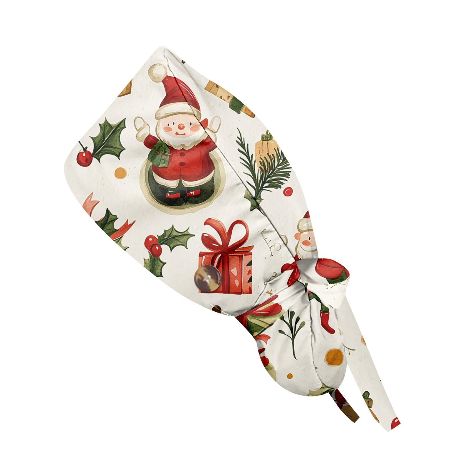 

Модная рождественская рабочая кепка с принтом, повседневная женская кепка с хвостиком, кепка с повязкой, кепка Baotou One Size винный