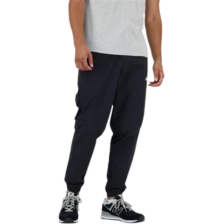 New Balance Pantalones de Chándal de Punto para Hombre Negros AMP41510-BK