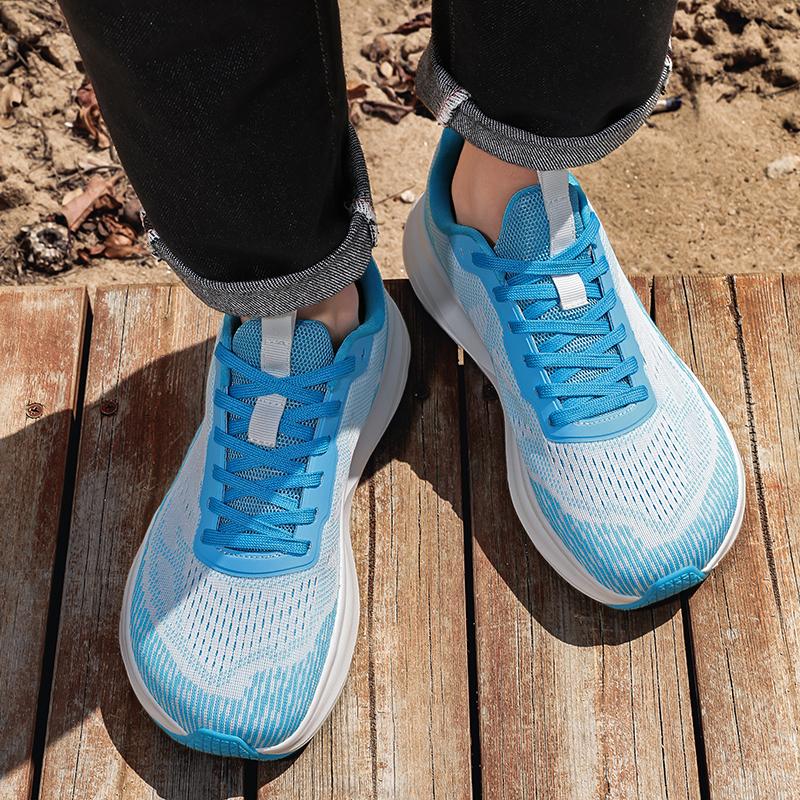 TUINANLE Barefoot Shoes Men Wide Toe Box Textiles Lined Ankle Sneakers Artificial Breathable Lace Up Running Shoes