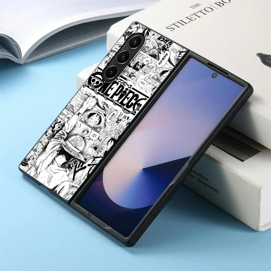 Zadní kryt na telefon pro Samsung Galaxy ZFold7 ZFold4 ZFold5 ZFold3 ZFold6 Z Fold 7 6 5 4 3 One Piece Komiks Luffy