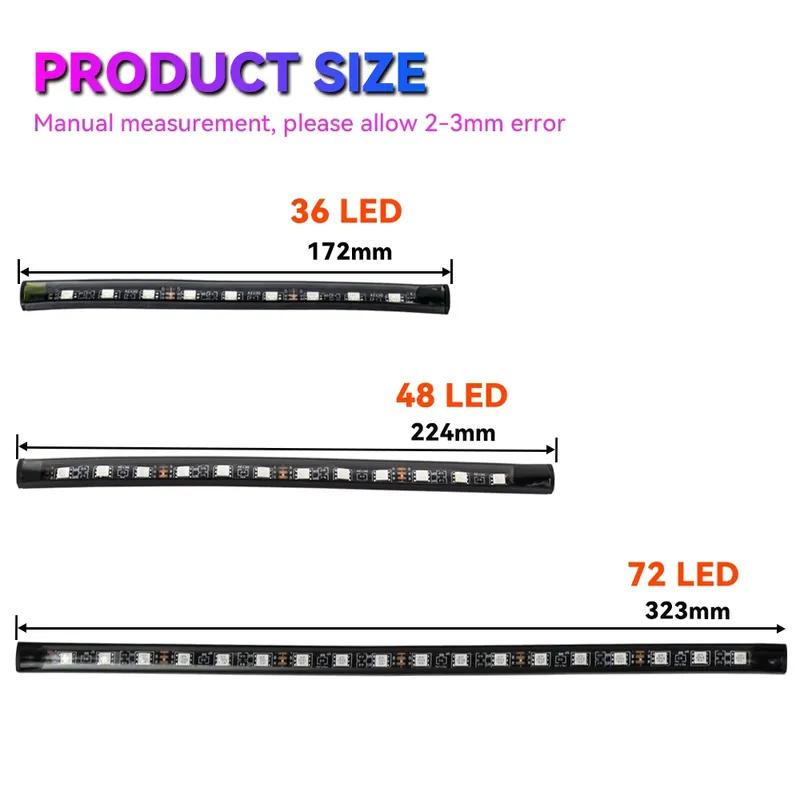 Neon 48 72 LED Auto Innenraum Ambiente Fußraumleuchte mit USB Drahtloser Fernbedienung Musik App Steuerung Auto RGB Atmosphäre Dekorative Lampen