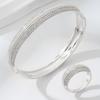 Chic European-American Rhinestone Bracelet & Ring Set: Versatile Creative Design