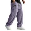 Men's American-style Embroidered Black Label Loose Straight-fit Casual Pants with Vertical Stripes Casual Pants