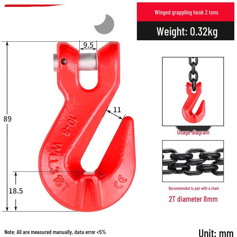Heavy-Duty Lifting Grappling Hook
