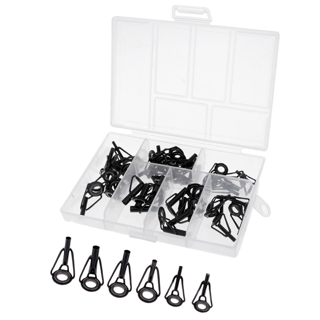 10pcs Stainless Steel Fishing Rod Guides Set Tips Rings for Lure Rod, Rod