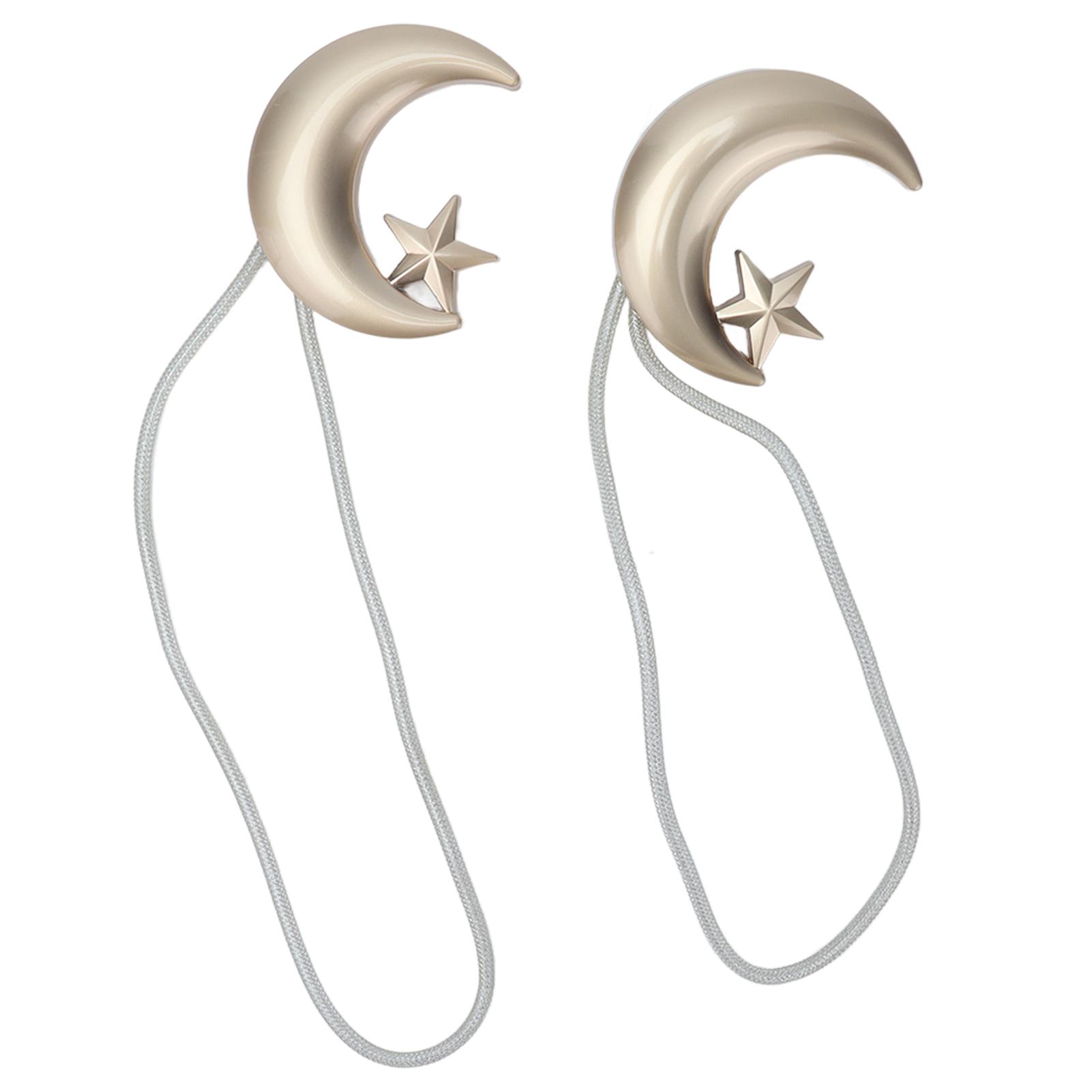 2PCS Curtain Tiebacks Magnetic Curtain Buckle Drapery Holdbacks for Home Office Window DecorGold золотой