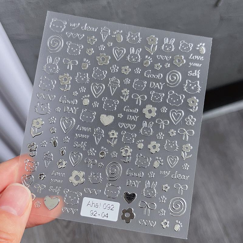 

3D Мультяшный Рельеф Граффити Наклейка для Ногтей Маленький Узор Декоративная Наклейка Наклейки для Нейл-арта Инструмент для Маникюра Шармы для Маникюра Декаль as the picture