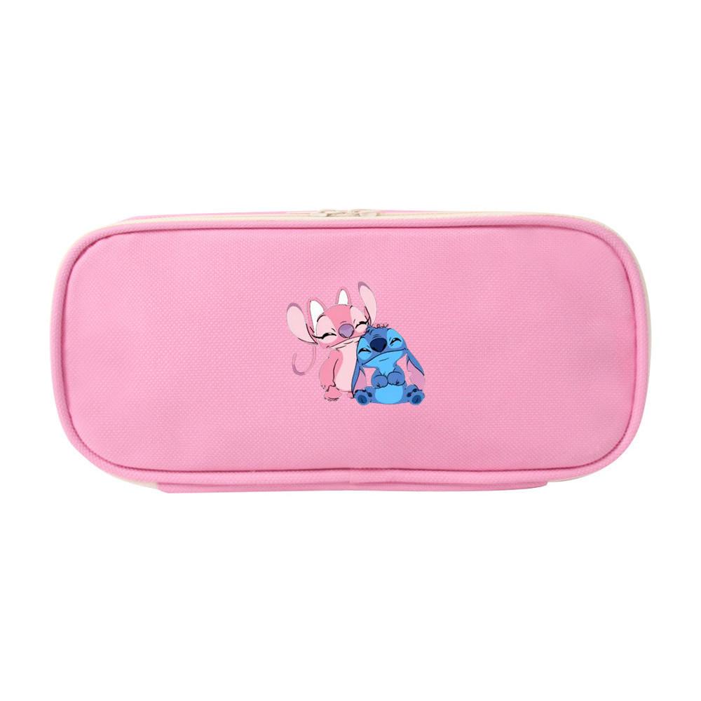 Stitch Colorful Pencil Case Canvas Storage Bag For Elementary School Students