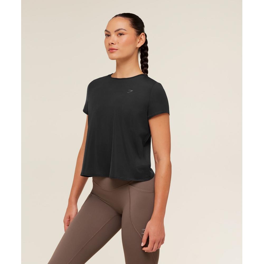 Gymshark Running ShorT Sleeve T shirT Gs Black B6b4o Bb2j