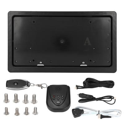 Reversible License Plate Frame Bracket Holder with Remote Control for Standard US Canadian Vehicles