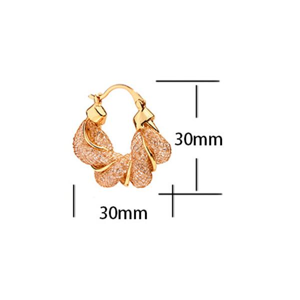 2026 Sparkling Mesh Zircon Twisted Hoop Earrings - Elegant Braided Hollow Ear Buckles for Women High-End Fashion Jewelry