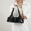 New Retro Rivet Tote Bag Fashionable and Personalized Shoulder Underarm Bag For Women Trend Large Capacity Purse and Handbags AVE