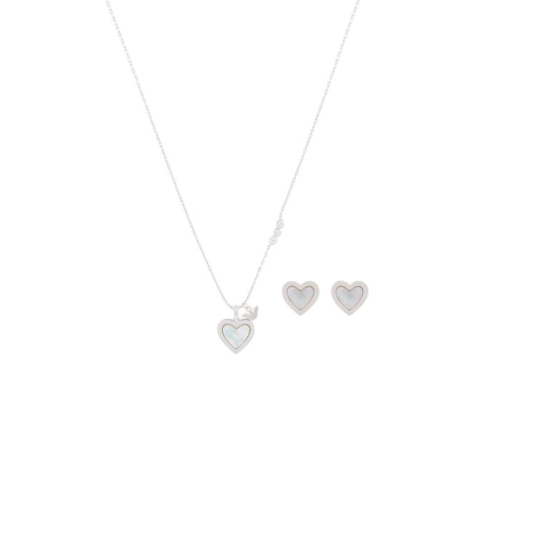 Emporio Armani Pearl Mother Of Pearl Necklace Women necklaces Silver EGS3228SET_NLP_NLC F,Silver