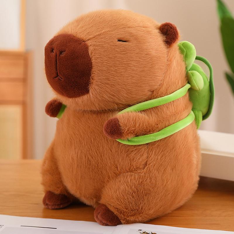 Sitting Snot Bear Backpack Capybar Doll Rag Doll Plush Toy Children Comfort Dolls Gift Girls Birthday Gift