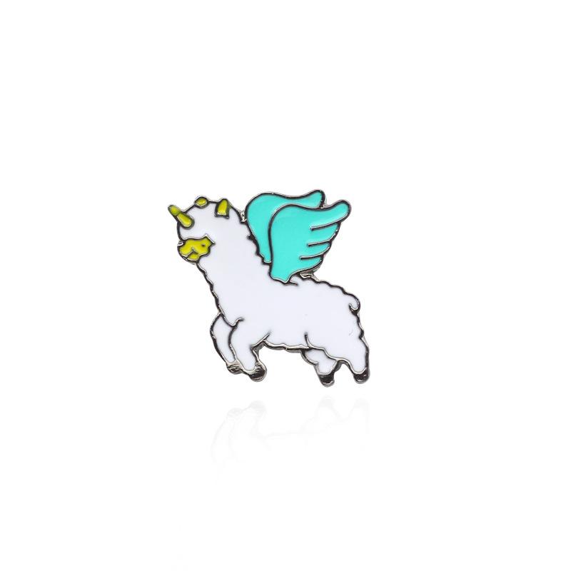 Cartoon Flying Horse Brooch Cute Animal Corsage Ornament Christmas Birthday Gift