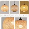 Japanese Style Bamboo Pendant Lamp Shade 20CM Hand Woven Lamp Cover for Lantern Pendant Light Indoor Lighting Fixtures