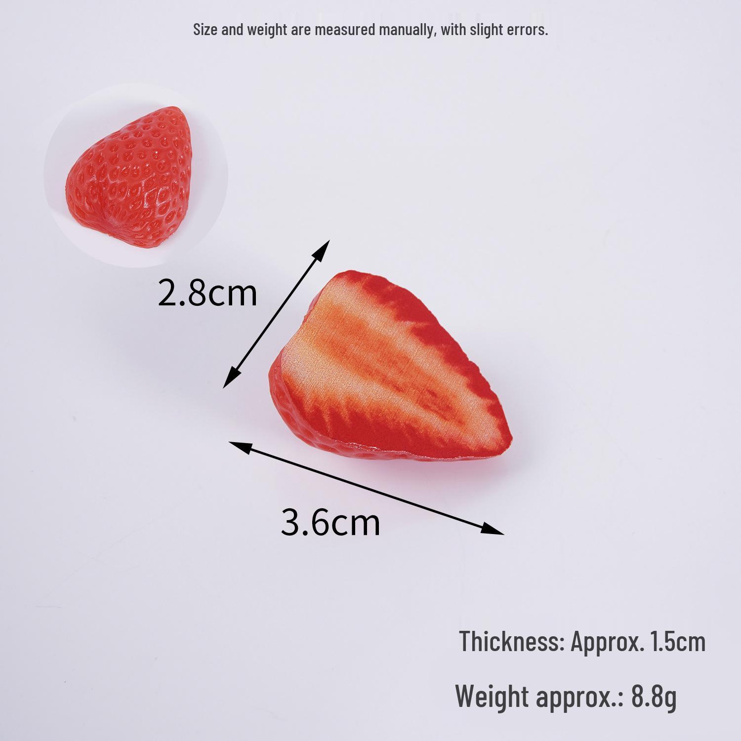 PVC Strawberry Slice Prop for DIY Cake Decoration