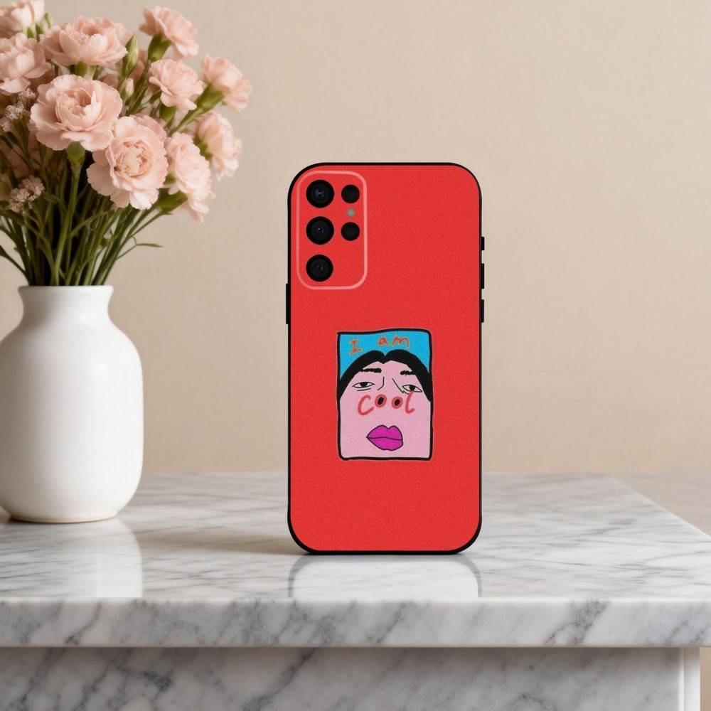 Funny I Am C-Cool Pattern Phone Case For Samsung S25,24,23,22,30,21,10,9,Ultra,Plus,Lite,FE,4,5 G Soft Black Case