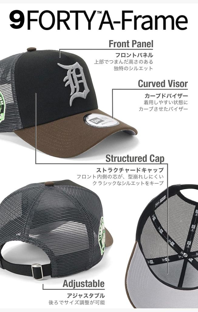 New Era 9FORTY AFrame Strap Mesh Cap 15206458 NER37C1499 DET New Era Mesh Cap 9FORTYAFRAMETRUCKER MLB ONSPOTZ Special Order SIDE PATCH 2Tone UNDER