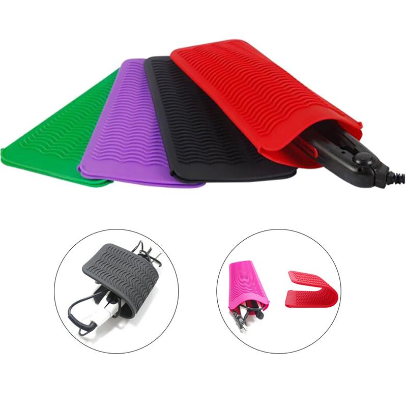 Curling Iron Hair Straightener Non-Slip Flat Iron Silicone Heat Resistant Mat