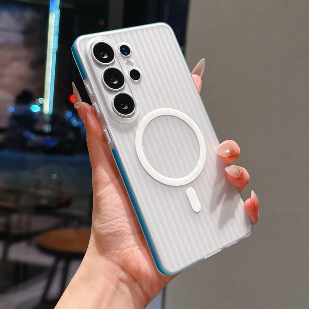

Hard PC Matte Case for Samsung Galaxy S26 Ultra S25 Plus S24 Magnetic Color Contrast Translucent Shockproof Cover Galaxy S26