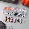 New Nail Art Accessories Halloween Cartoon Cute Resin Ghost Skull Candy Bat Nail Accessories