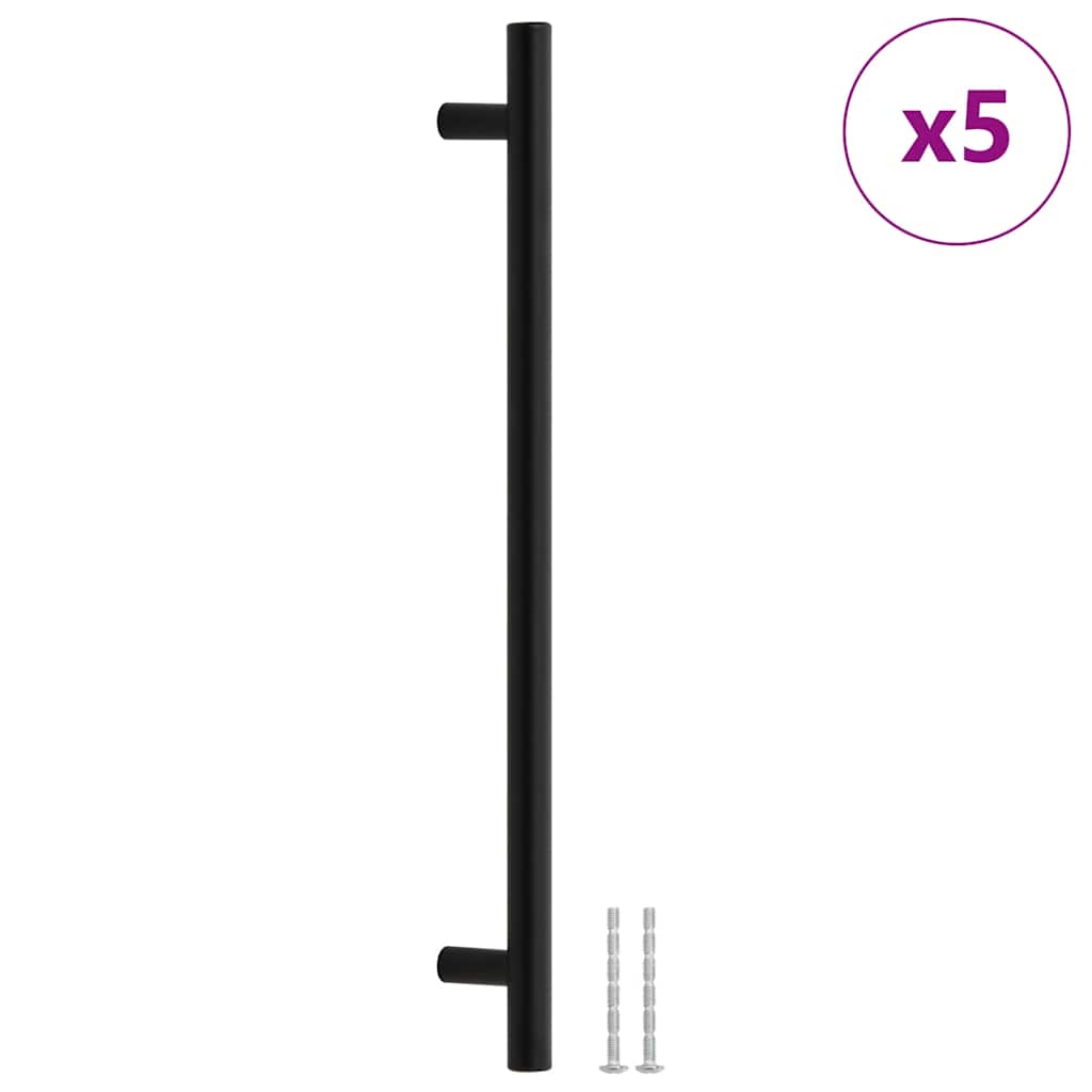 Furniture Handles 5 pcs Black 224 mm Stainless Steel
