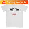 Novelty Robloxs Face Game Meme Graphic T Shirts Unisex Unisex Fashion Short Sleeve Tshirts Unisex High Quality Tops