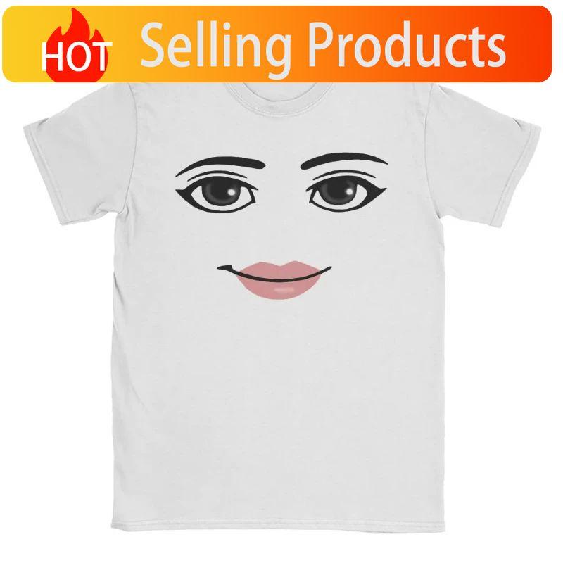 Novelty Robloxs Face Game Meme Graphic T Shirts Unisex Unisex Fashion Short Sleeve Tshirts Unisex High Quality Tops