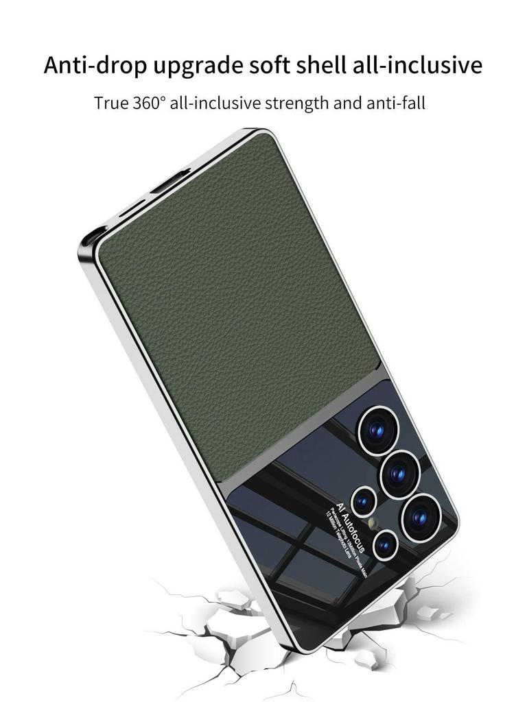 Samsung S25/S26 Ultra Electroplated Leather Gentleman PU Case