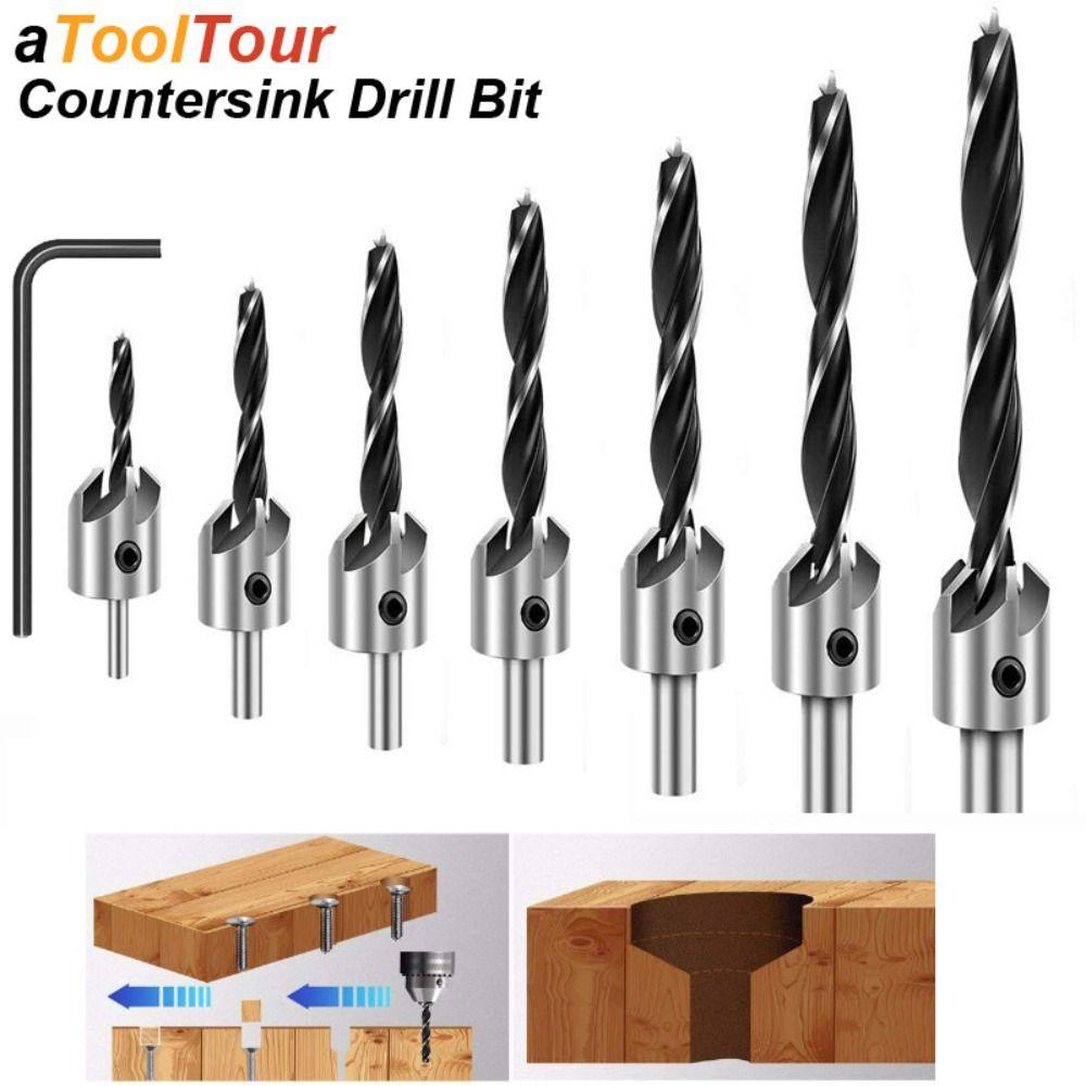 

Screw Hole Drill Counterbore Pilot Hole Hole Cutter Chamfer Countersink Drill Bit Carpentry