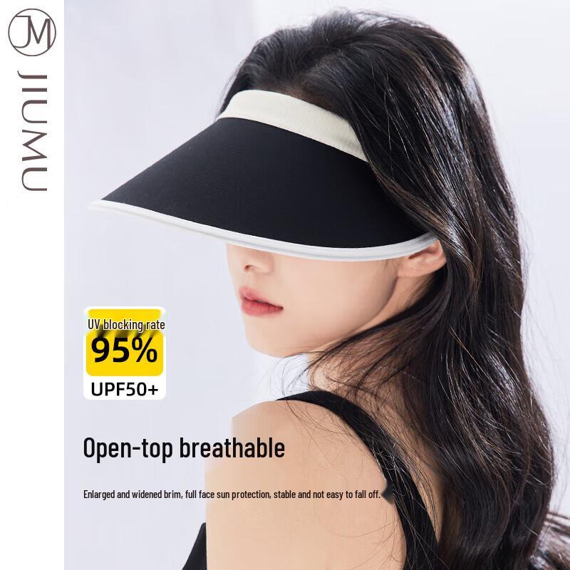 JIUMU Women's Summer Wide-Brim Sun Visor
