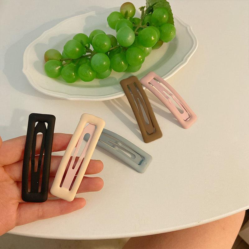 Frosted Rectangle BB Clips Barrettes Women Arrange Broken Hairpins Girl Fashion Hair Clips Headwear Ornaments Hair Styling Tools