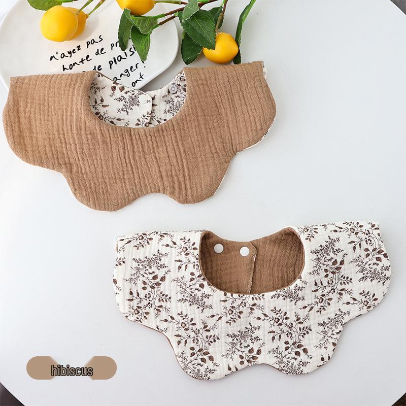 Klasse A Baumwoll-Lätzchen mit Blütenblatt-Design: Sechslagige Gaze, Spucktuch, Doppelseitiges Design.