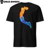 Abstract Colorful Silhouette Basketball Player with Ball Sport Design T-Shirt