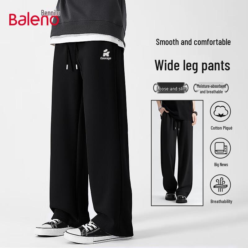 Baleno Men's Heavyweight Loose Fit Cotton Blend Casual Pants