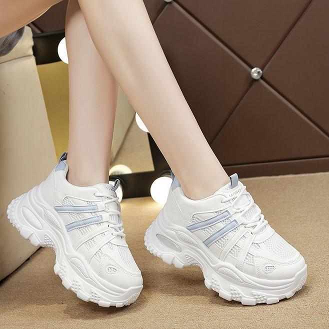 High-value dad shoes ins trendy autumn and winter new heightening and lightweight sports dad shoes